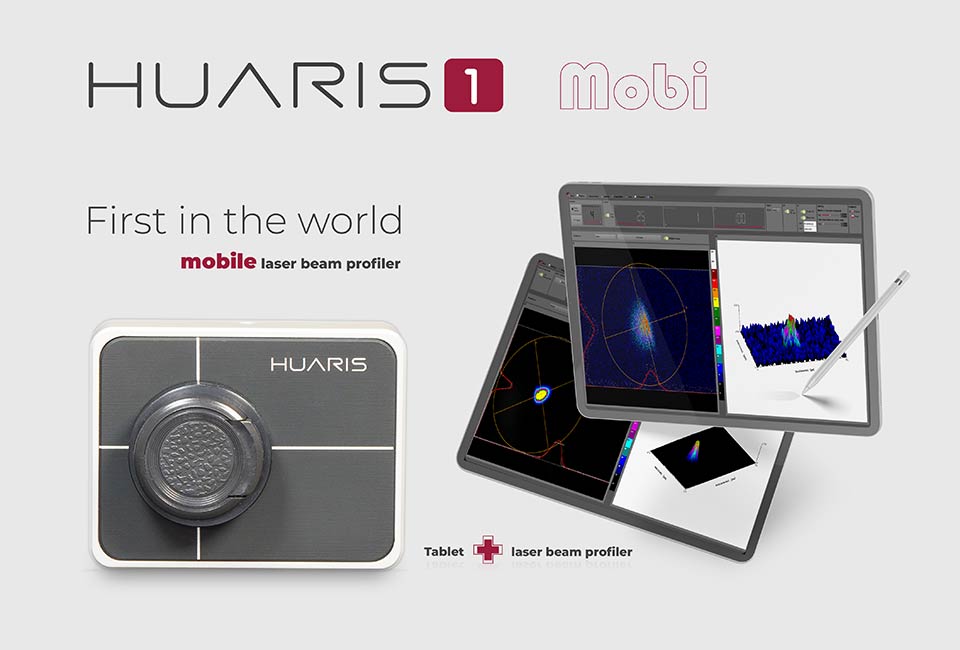 Huaris mobi one laser beam profilometer plus tablet