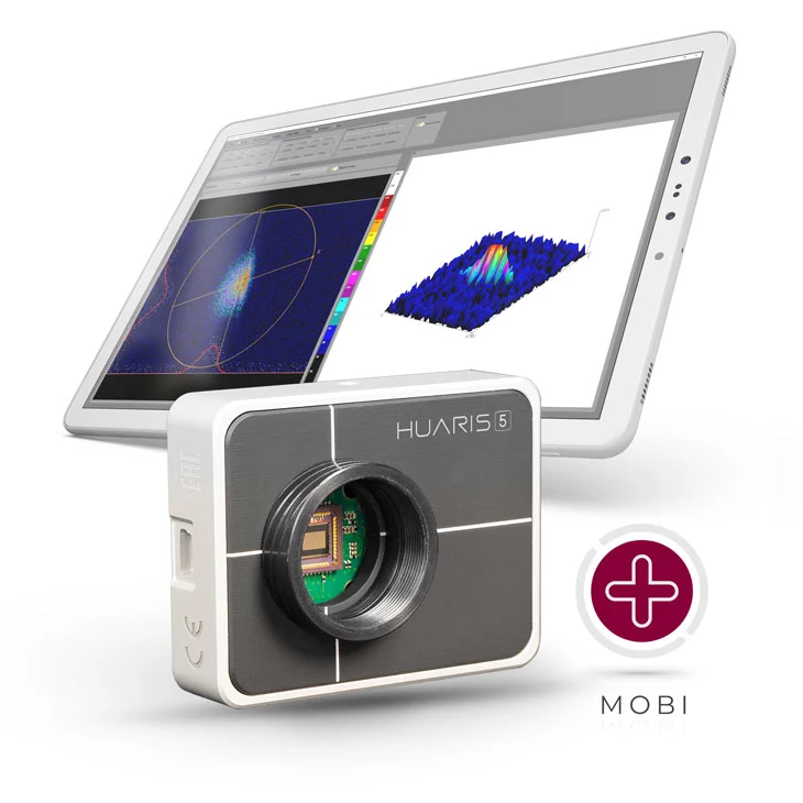 Huaris five mobi is a portable laser beam profiler with dedicated laser diameter monitoring software