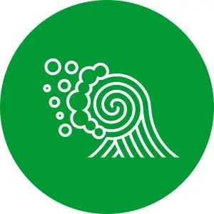 ikona zielony wodór - produkcja wodoru z farm wodnych